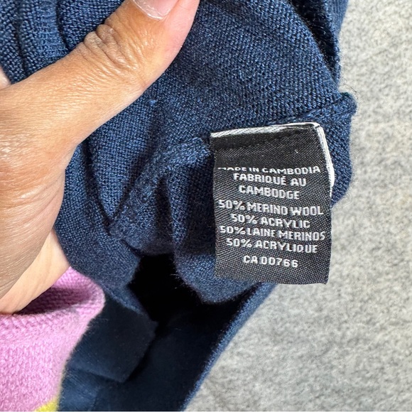 Britches Navy Blue Sweater Vest 5X Merino Wool Blend Classic Pullover Layering - Picture 6 of 13